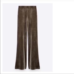 Zara Flared Velvet Pants